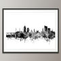 Cardiff Skyline Cityscape Black And White, thumbnail 3 of 6