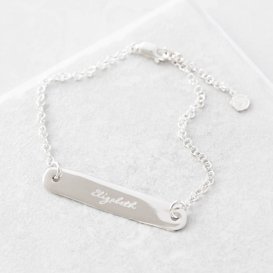 Personalised Silver Identity Bracelet By Under the Rose