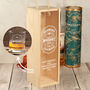 Whiskey Label Clear Lid Bottle Box And Glass Set, thumbnail 1 of 3