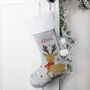 Personalised Christmas Stocking – Santa Or Reindeer Print, thumbnail 2 of 5