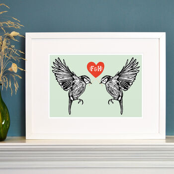 Personalised Lovebirds Gift Print, 2 of 7