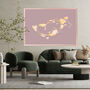 Gold Pink Koi Fish Wall Art Print Landscape Silhouette, thumbnail 3 of 6