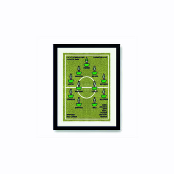 Framed 'Favourite Football Team' Print: Hooped Kit, 2 of 6