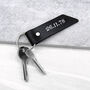 Handmade Personalised Leather Special Date Pointed Keyring, thumbnail 1 of 6