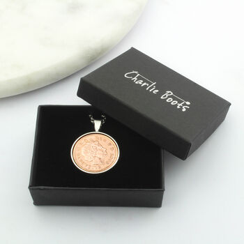 Personalised 18th Or 21st One Pence Necklace, 5 of 8