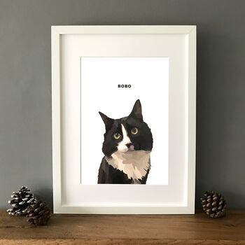 Personalised Cat Portrait Colour Illustration, 5 of 6