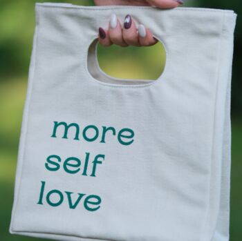 More Self Love Coffee Lunch Bag Christmas Gift, 8 of 8