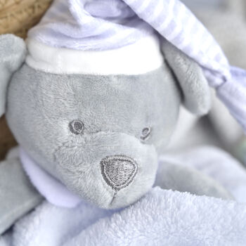 Personalised Teddy Bear Comforter For Baby, 4 of 5