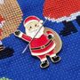 Christmas Wreath Cross Stitch Kit, thumbnail 3 of 7
