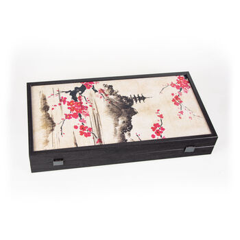 Manopoulos Oriental Cherry Blossom 19'x10' Backgammon, 2 of 4
