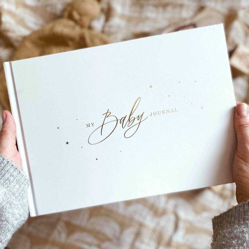 Baby Memory Journal White With Gold Foil, 1 of 12