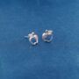 925 Silver Apple Cz Stud Earrings, thumbnail 2 of 7