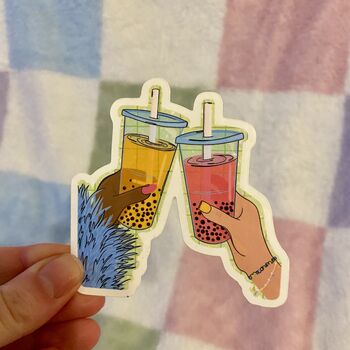 Bubble Tea Cheers Sticker, 2 of 3