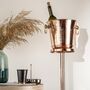 Hand‑Hammered Copper Ice Bucket And Stand Set, thumbnail 9 of 9