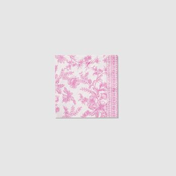 Pink Toile Cocktail Napkins X 25, 4 of 6