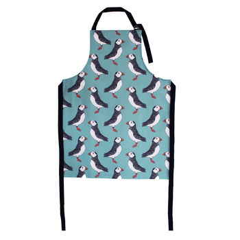 Green Puffin Kitchen Apron, 3 of 6