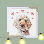 Personalised Cockapoo Love Heart Greetings Card, thumbnail 1 of 4