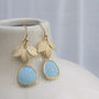 Turquoise Glass Drop Earrings, thumbnail 1 of 4