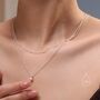 Sterling Silver Genuine Freshwater Pearl Double Layer Pendant Necklace, thumbnail 1 of 12