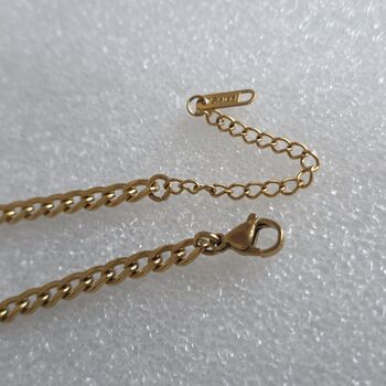 Waterproof Gold Charm Bezel Cz Charm Bracelet, Adjustable Everyday 18 K Gold Bracelet Gift For Her, 8 of 12