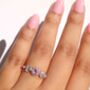 Pink Sapphire Ring In Sterling Silver And Rose Gold, thumbnail 7 of 12