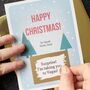 Large Personalised Happy Christmas Surprise Scratchcard, thumbnail 2 of 5