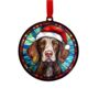 German Shorthaired Pointer In Santa Hat Suncatcher Decoration, thumbnail 6 of 6