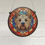 Cairn Terrier Stained Glass Effect Suncatcher, thumbnail 1 of 6