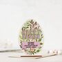 Wooden Easter Card, Botanical, Personalised, thumbnail 4 of 5