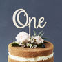 Personalised Wooden Number Birthday Cake Topper, thumbnail 1 of 5
