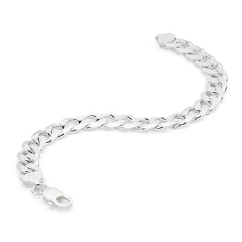 Sterling Silver Curb Chain Bracelet 8mm, 2 of 3