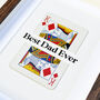 Dad Is King Personalised Vintage Playing Card Print, thumbnail 4 of 10