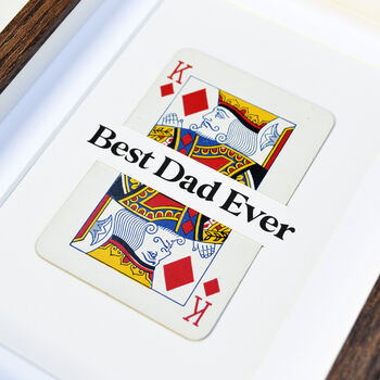 Dad Is King Personalised Vintage Playing Card Print, 4 of 10