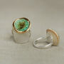 Large Round Emerald Reef Adjustable Ring, thumbnail 5 of 6