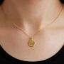 Personalised Solid 9ct Gold Disc Pendant Necklace, thumbnail 2 of 9