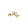 14k Solid Gold Topaz Fan Marquise Labret, thumbnail 1 of 2