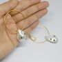 Baroque Pearl Gold Hoop Earrings, thumbnail 3 of 7