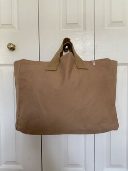 Large Beach Bag With Short Handles, Xl Canvas Tote Bag, 3 of 7