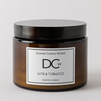Luxury Coconut Wax Jute + Tobacco Scented Candle 500ml, 2 of 4