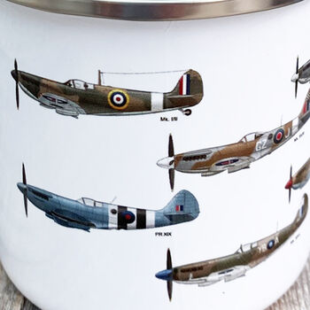 History Of Spitfires Enamel Mug, 2 of 4