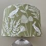 Kielder Hare Sage Green Wildlife Drum Lampshade, thumbnail 4 of 10