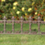 Huge 82cm Ornate Fleur De Lys Cast Iron Lawn Edging Border, thumbnail 3 of 4
