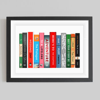 Personalised Books Wedding Print, 4 of 5