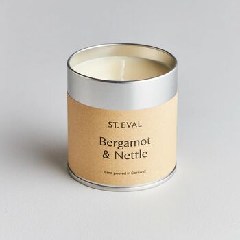 Bergamot And Nettle Scented Tin Candle, 3 of 5