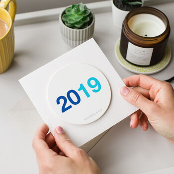 Personalised Special Year Leather Coaster And Card, 4 of 4