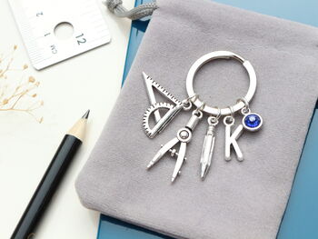 Architect Personalised Keyring Graduation Gift, Maths Keyring, 4 of 9