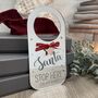 Silver Santa Stop Here Sign Personalised For Children, thumbnail 4 of 12