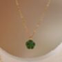 Botan Flower Natural Green Jade Necklace, thumbnail 7 of 11