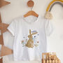 Personalised Easter Bunny T Shirt With Boy Or Girl Name, thumbnail 4 of 9