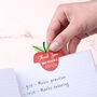 Personalised 'Thank You Teacher' Mini Apple Bookmark, thumbnail 1 of 5